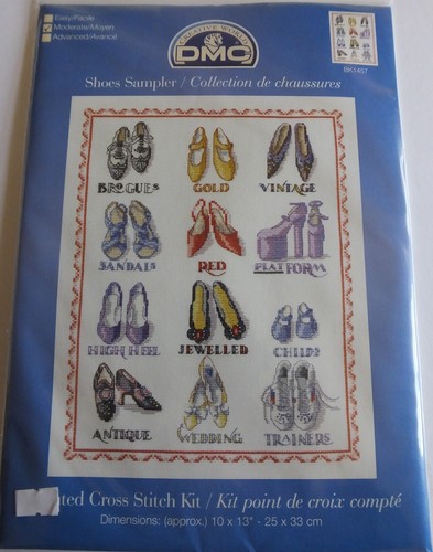 Dmc shoes sampler counted - shoes,